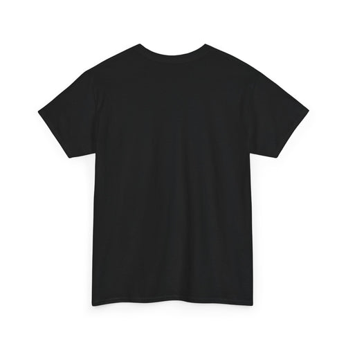 Black t-shirt on a white background — The YUMA Project