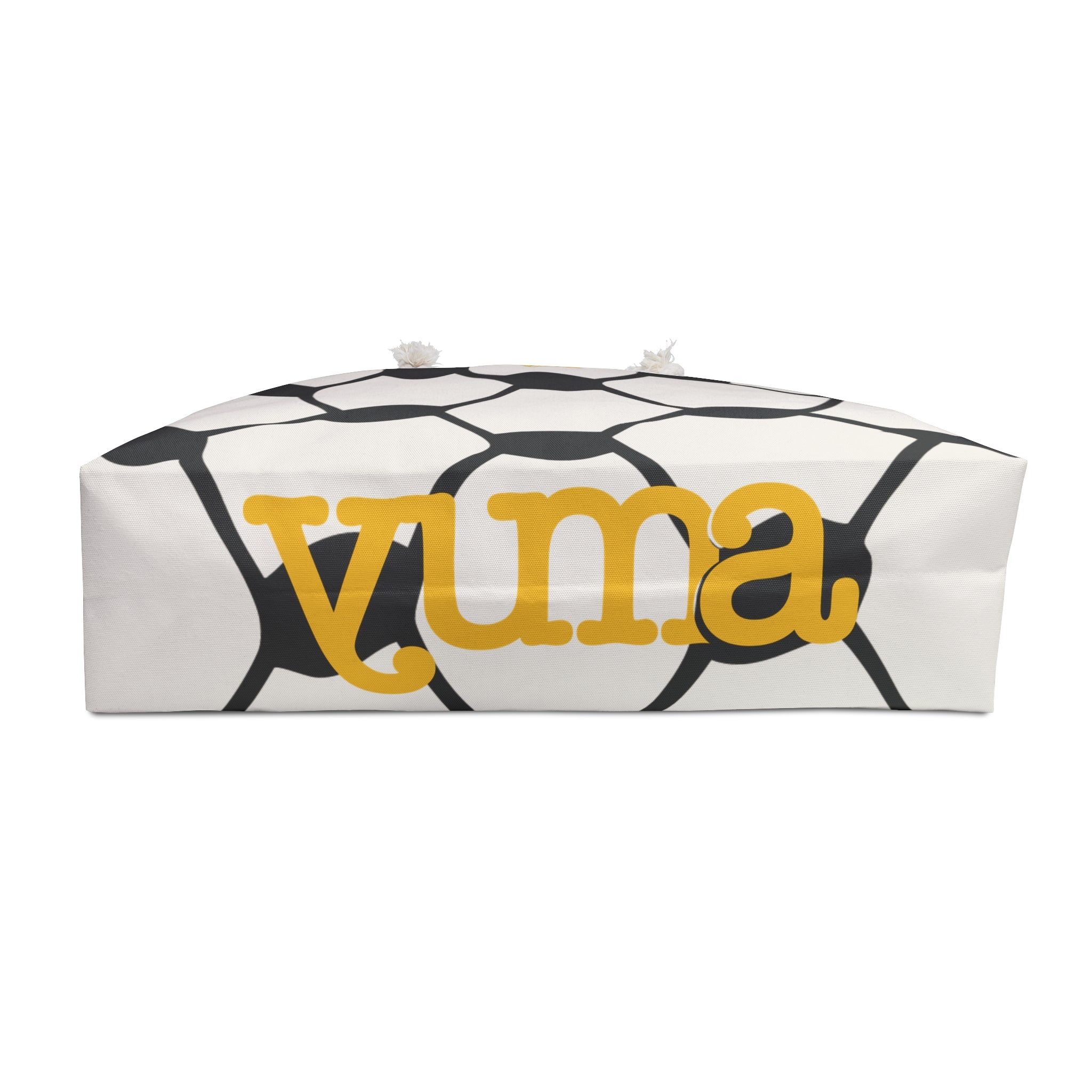 Keffiyeh pattern tote bag base detail — heavy canvas — The YUMA Project