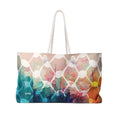Pastel keffiyeh pattern tote bag front view — The YUMA Project Palestinian streetwear