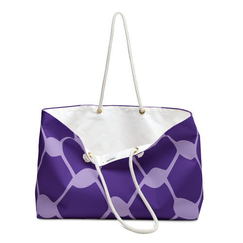 purple  keffiyeh tote bag with handle down — 24x13 canvas — The YUMA Project Palestinian clothing